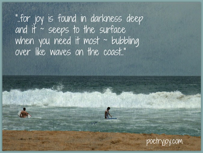 cresting the waves joy poem pin image