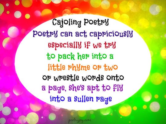 cajoling poetry pin PJ