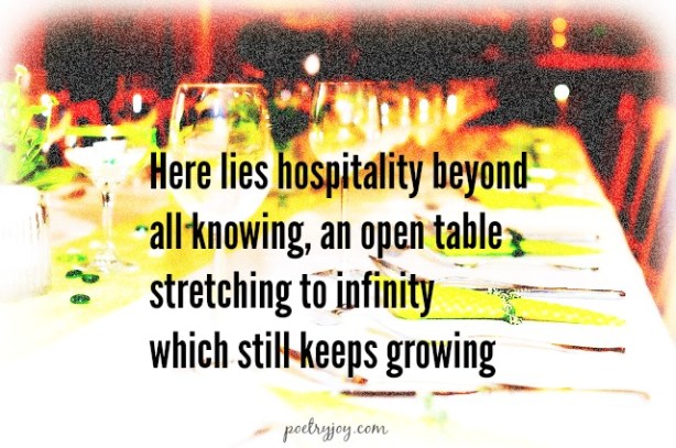 hospitality table FMF PJ