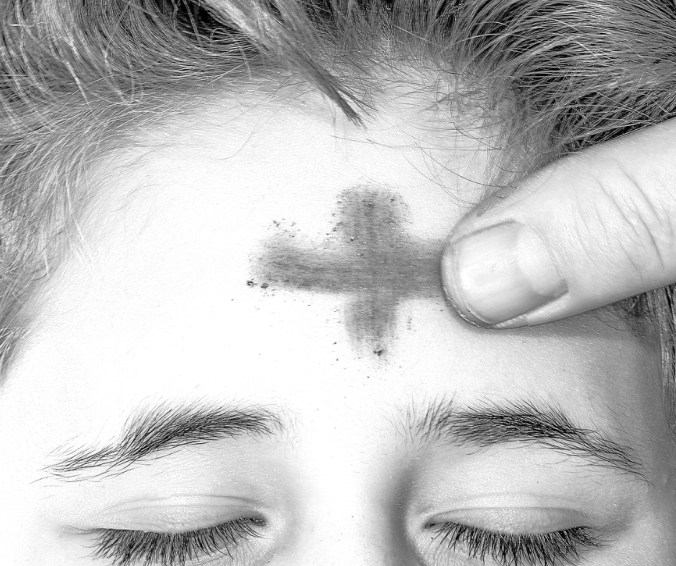 inside - Ash Wednesday - smudge on forehead @poetryjoy.com