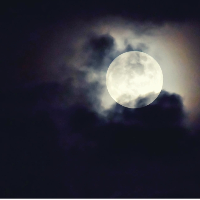 silvery moon - touch - benediction poem image @poetryjoy.com