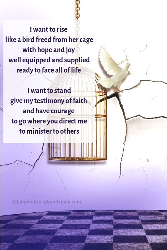 well - cage - freed bird - longings poem excerpt (C) joylenton @poetryjoy.com